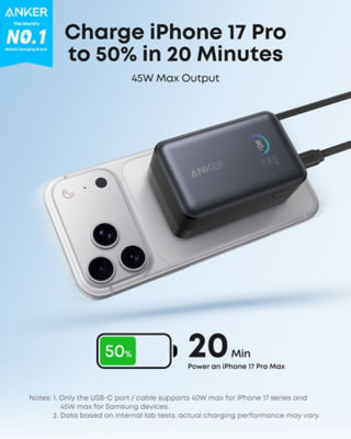 Anker Nano CCC Power Bank 10000mAh 45W with Built-In Retractable USB-C Cable A1638 3