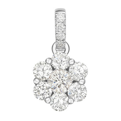 Goldheart Regalia Enchanted Diamond White Gold Flower Pendant 1