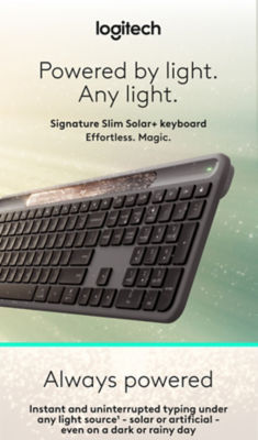Logitech Signature Solar+ Wireless Keyboard – Graphite 2
