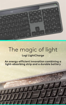 Logitech Signature Solar+ Wireless Keyboard – Graphite 3