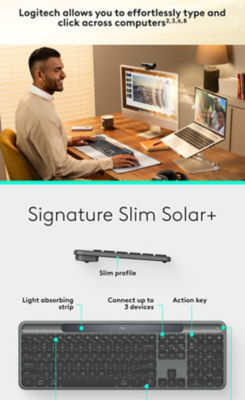 Logitech Signature Solar+ Wireless Keyboard – Graphite 8