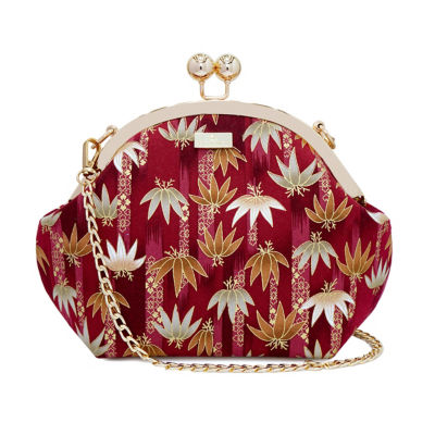 COCOONESE Acrylic Chain Handle Clasp Sling Bag - Bamboo Forest (Red) 3