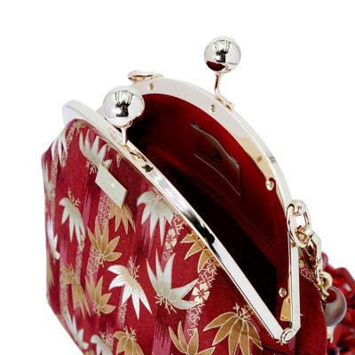 COCOONESE Acrylic Chain Handle Clasp Sling Bag - Bamboo Forest (Red) 4