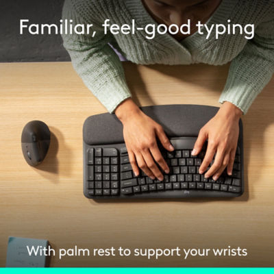 Logitech Wave Keys + Lift Combo – Ergonomic Wireless Keyboard & Mouse 4