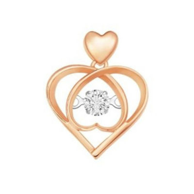 Goldheart Dazzlo Diamond Crossed Hearts Pendant 1