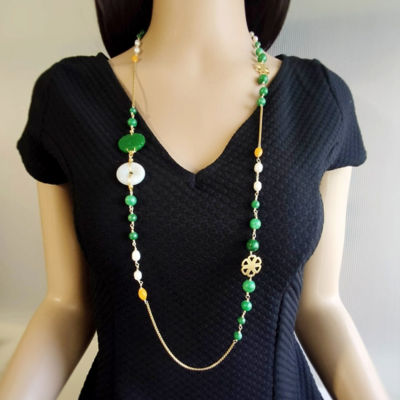 LEE JANE ART LEE LEE JANE ART 'XI' HAPPINESS ROPE NECKLACE 6