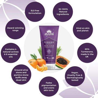 Ayumi Turmeric & Papaya Body Scrub 200ml 4