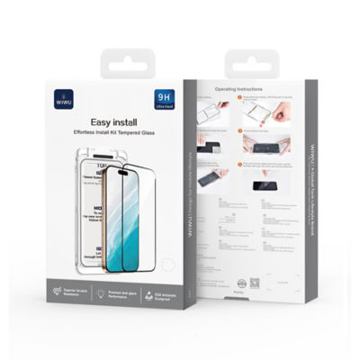 WiWU iPhone 17 Pro Hard Easy Install Tempered Glass Screen Protector 3