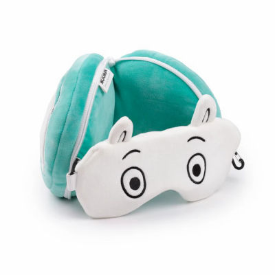 TRAVELMALL 3D Moomin Plush Travel Pillow & Eye Mask Set 3