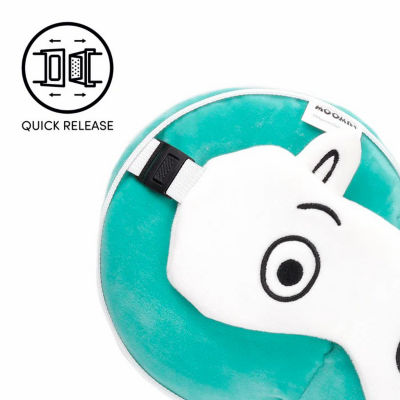 TRAVELMALL 3D Moomin Plush Travel Pillow & Eye Mask Set 5