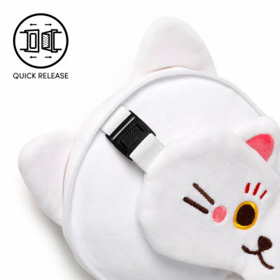 TRAVELMALL 3D Maneki Neko 毛绒旅行枕头和眼罩套装 4