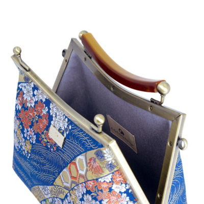 COCOONESE Amber Resin Top Handle Bag - Flower Garland (Blue) 3