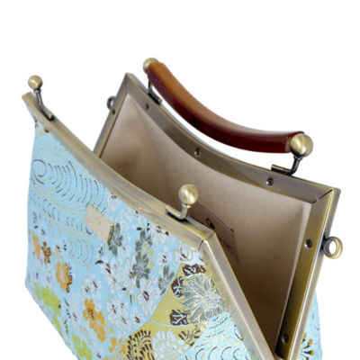 COCOONESE Amber Resin Top Handle Bag - Flower Garland (Light Green) 3