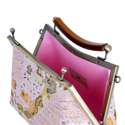 COCOONESE Amber Resin Top Handle Bag - Flower Garland (Pink) 3