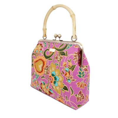 COCOONESE Bamboo Top Handle Bag - Early Crocus (Pink) 2