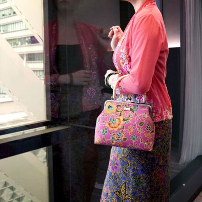 COCOONESE Bamboo Top Handle Bag - Early Crocus (Pink) 4
