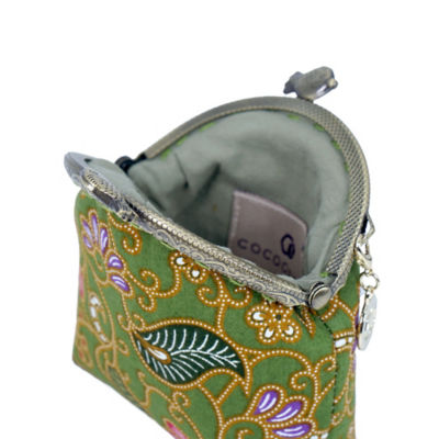 COCOONESE Clutch Purse Mini - Hibiscus (Green) 3