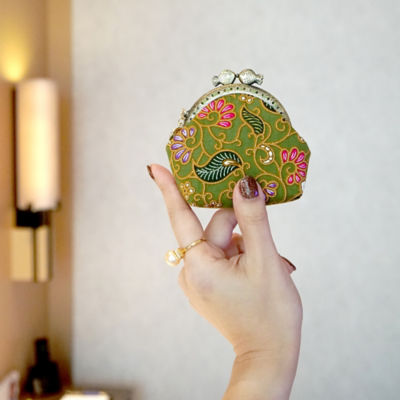 COCOONESE Clutch Purse Mini - Hibiscus (Green) 6