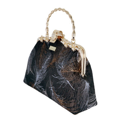 COCOONESE Frame Handbag - Feather (BROWN) 2