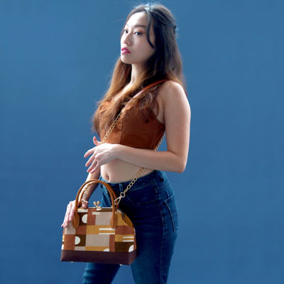 COCOONESE Leather Top-Handle Bag - Compose (Brown) 6