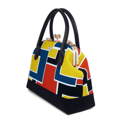 COCOONESE Leather Top-Handle Bag - Mondrian (Yellow) 3