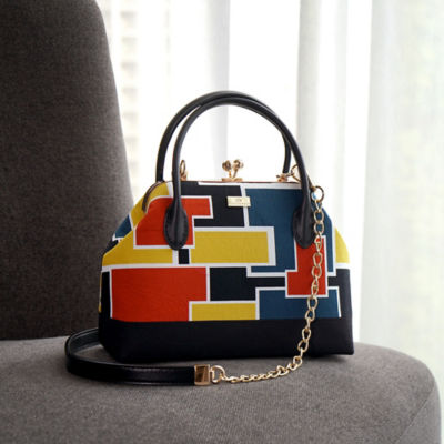 COCOONESE Leather Top-Handle Bag - Mondrian (Yellow) 8