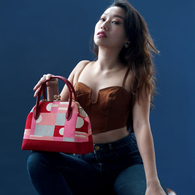 COCOONESE Leather Top-Handle Bag - Compose (Pink) 7