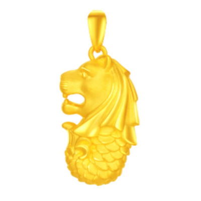 Buy 999 Gold Merlion Pendant Online in Singapore | iShopChangi
