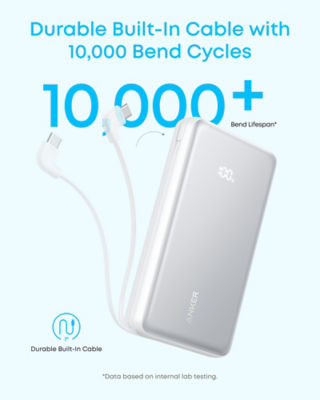 Anker Zolo 20000mAh 22.5W Built-in USB-C Cable CCC Power Bank A110E 4
