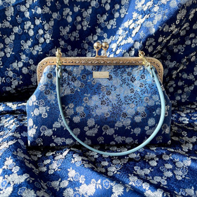 COCOONESE Underarm Bag - Silver Floral 5