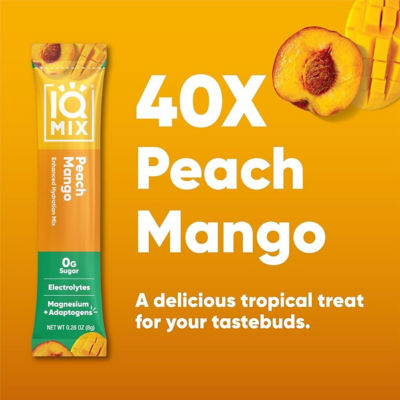 IQBar IQMix Sugar Free Electrolytes Powder Packets - Peach Mango 40 Sticks 3