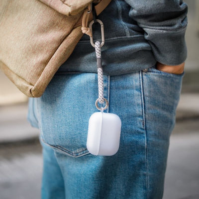Monocozzi ESSENTIALS | Dust Proof Translucent Soft Plastic Case for AirPods 3 with Strap 3
