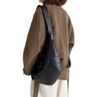 Buy LEMAIRE Medium Croissant Bag Soft Nappa Leather Dark Chocolate