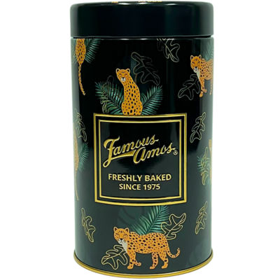 Famous Amos Lavish Leopard Tin 200G, Butterscotch Chip & Pecan 1