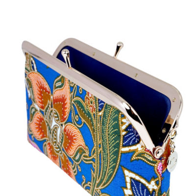 COCOONESE Wristlet Pouch - Epiphyllum (Blue) 3