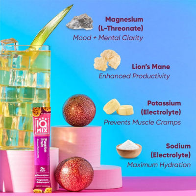 IQBar IQMix Sugar Free Electrolytes Powder Packets - Passion Fruit 40 Sticks 6