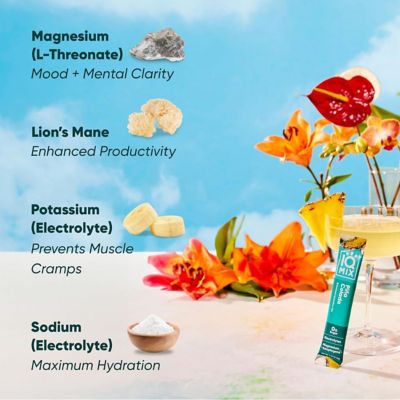 IQBar IQMix Sugar Free Electrolytes Powder Packets - Piña Colada 40 Sticks 6