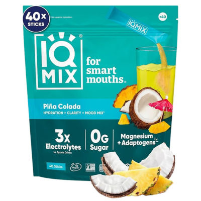 IQBar IQMix Sugar Free Electrolytes Powder Packets - Piña Colada 40 Sticks 9