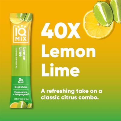 IQBar IQMix Sugar Free Electrolytes Powder Packets - Lemon Lime 40 Sticks 3
