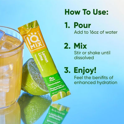 IQBar IQMix Sugar Free Electrolytes Powder Packets - Lemon Lime 40 Sticks 5