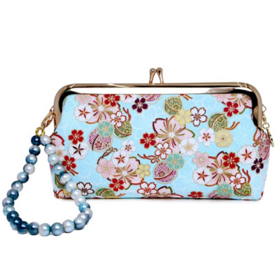 COCOONESE Wristlet Pouch - Sakura Forest (Blue) 1