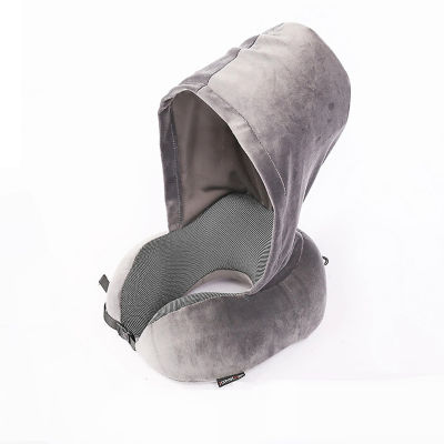 TRAVELMALL Premium Foldable Memory Foam Pillow with Hood 6