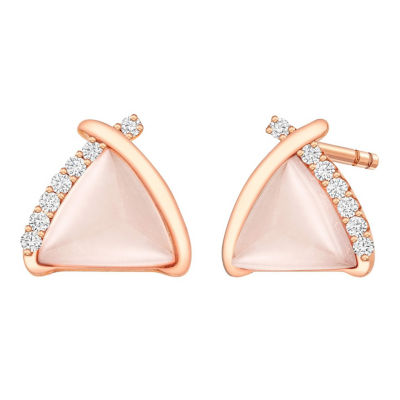 Goldheart Colourella Rose Quartz Glow Earrings 1
