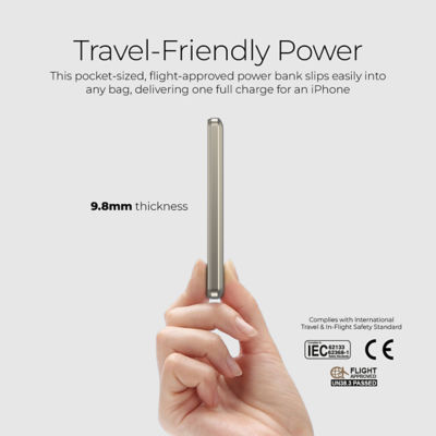 Mazer (CCC + QR) Qi2 Certified 15W 5000mAh Ultra Slim Magnetic Wireless Power Bank - M-MagAir29 5