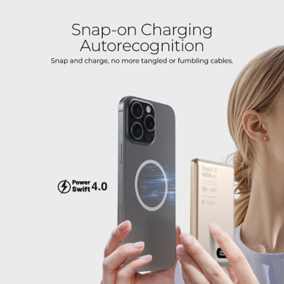 Mazer (CCC + QR) Qi2 Certified 15W 5000mAh Ultra Slim Magnetic Wireless Power Bank - M-MagAir29 8