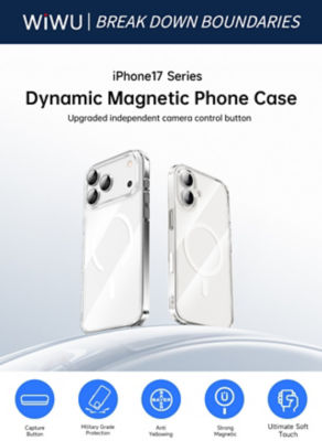 WiWU iPhone 17 Pro Max Dynamic Pro Magnetic Clear Case 4