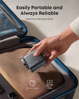ANKER [Bundle] Recci 5000mAh 15W Magnetic CCC Power Bank with USB-C Built-In Cable + Anker 140W 4-Port USB-C GaN Charger 12