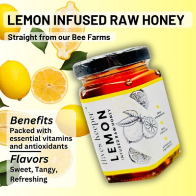 Hives Keeper Radiant Vitality Raw Honey Gift Set (Lemon + Ginger) 250g x 2 5