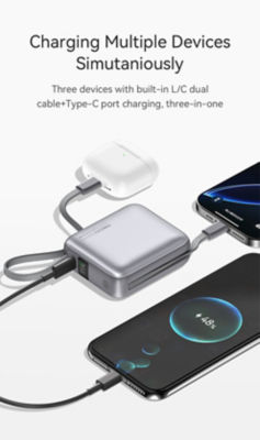 Recci [Bundle] Recci 10K Built-In USB C & Lightning CCC Power Bank + 77digi 70W Universal Travel Adapter + WiWU Alpha Tech Travel Pouch 5