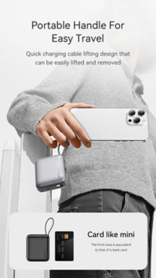 Recci [Bundle] Recci 10K Built-In USB C & Lightning CCC Power Bank + 77digi 70W Universal Travel Adapter + WiWU Alpha Tech Travel Pouch 6